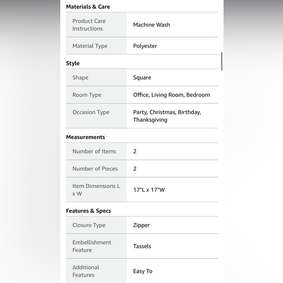 NIP | Cream Macrame Throw Pillow Covers W/ Tassels Set of 2 - Picture 8 of 14